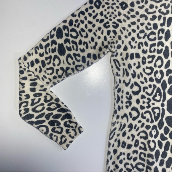 Scott & Scott London White & Black Cheetah/Leopard Print 100% Cashmere S - Picture 5 of 12